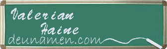 Valerian Haine Visitenkarte